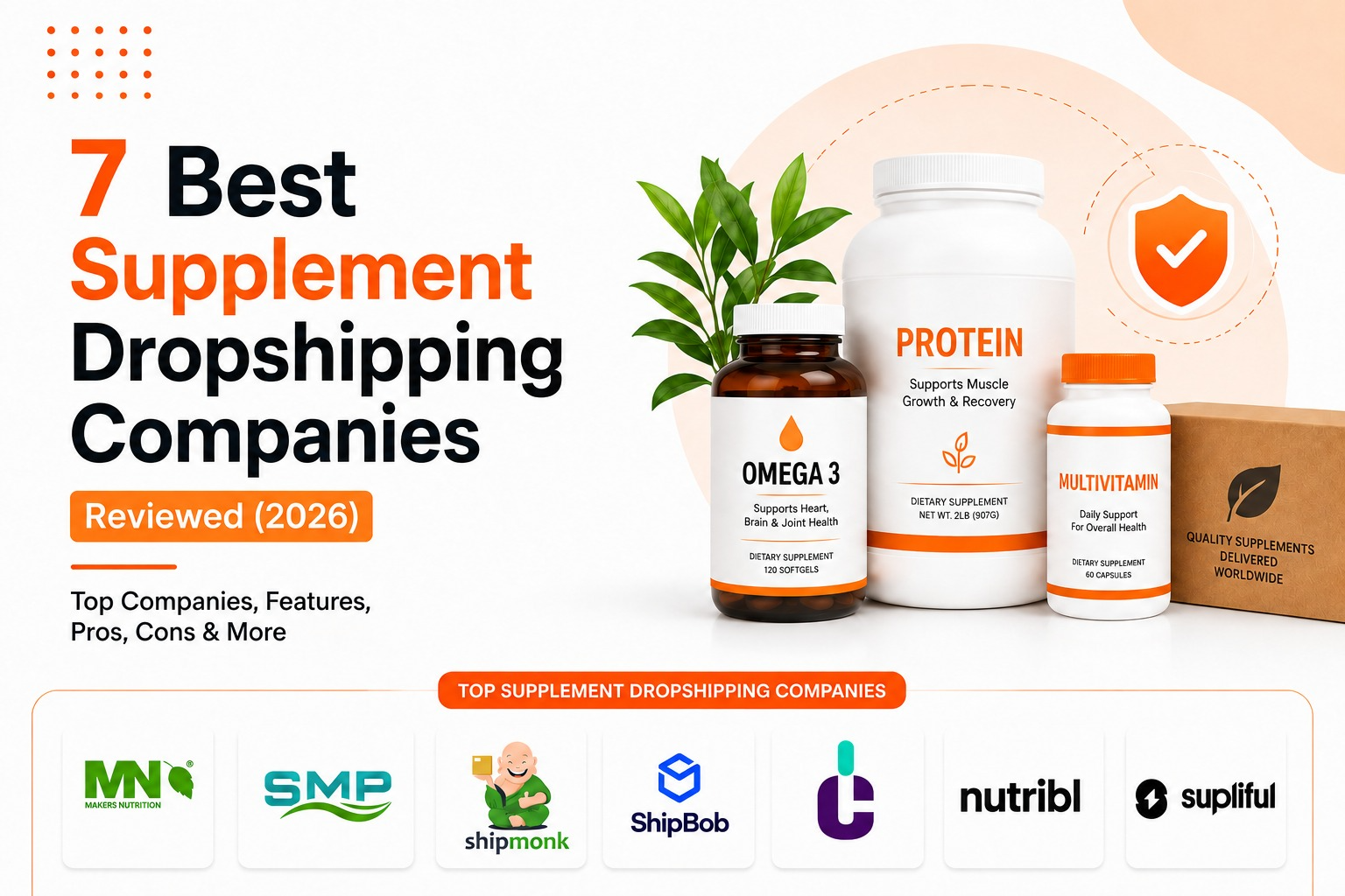 7 Best Supplement Dropshipping Companies Reviewed (2026)